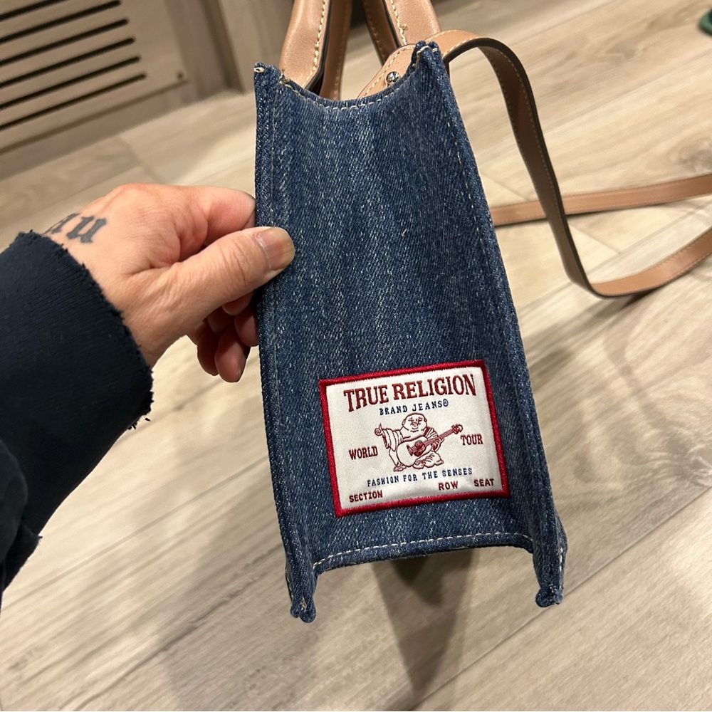 NWT True Religion Denim Small Tote Bag - Picture 8 of 16